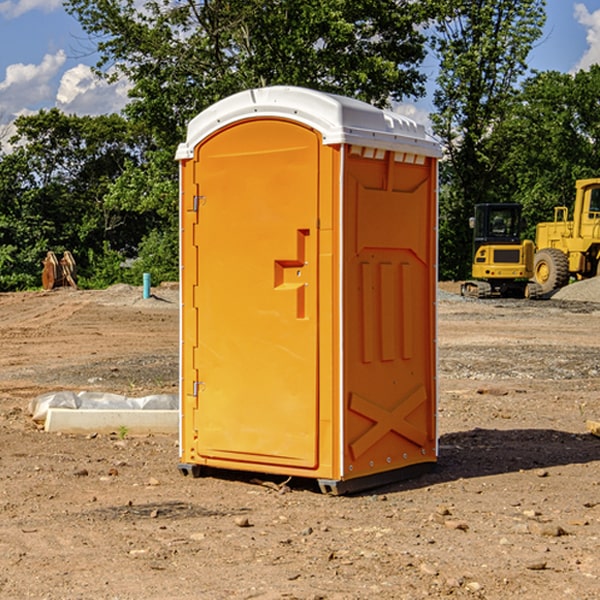 how often are the porta potties cleaned and serviced during a rental period in Barton